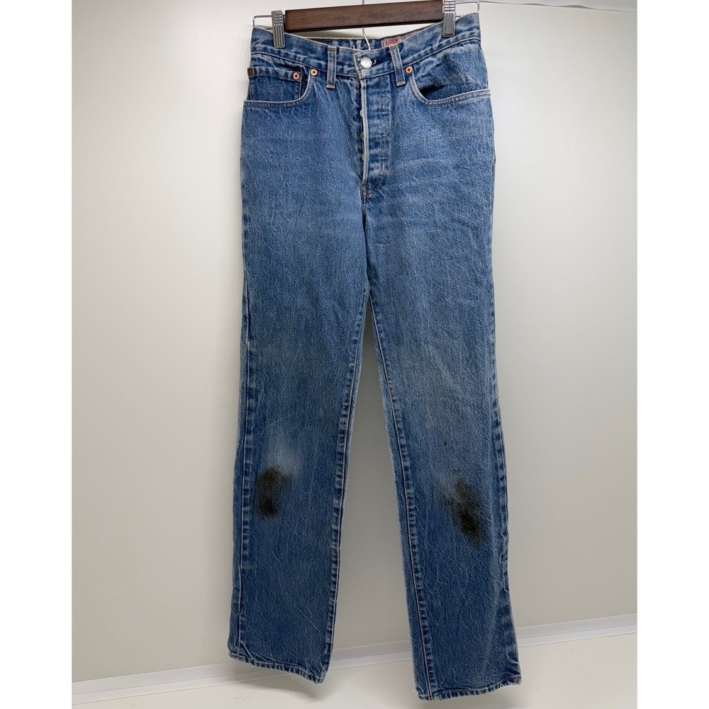 Vintage Levi's 501-0117 USA Jeans 31x31 DEVS Wash Em Hot Tag 1983 Distressed